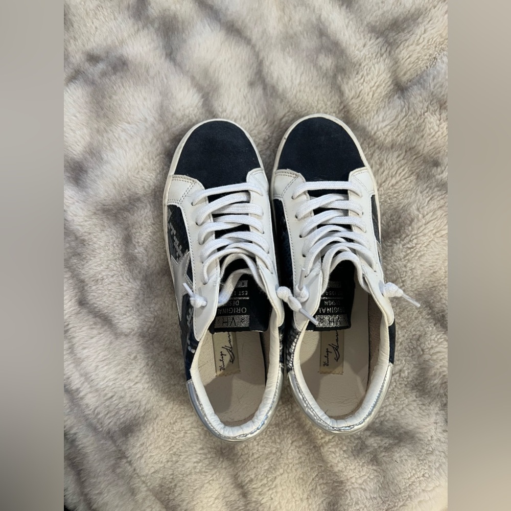 Vintage Havana Navy Snakeskin Sneakers
